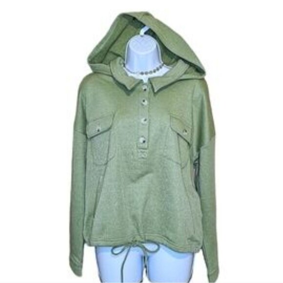 White Birch Black Label 90% cotton sage green hooded sweatshirt, size XL - Picture 5 of 9